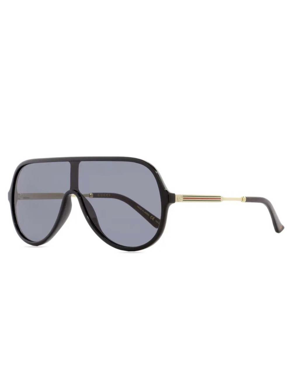 Gucci Black Frame Grey Lens Pilot Sunglasses